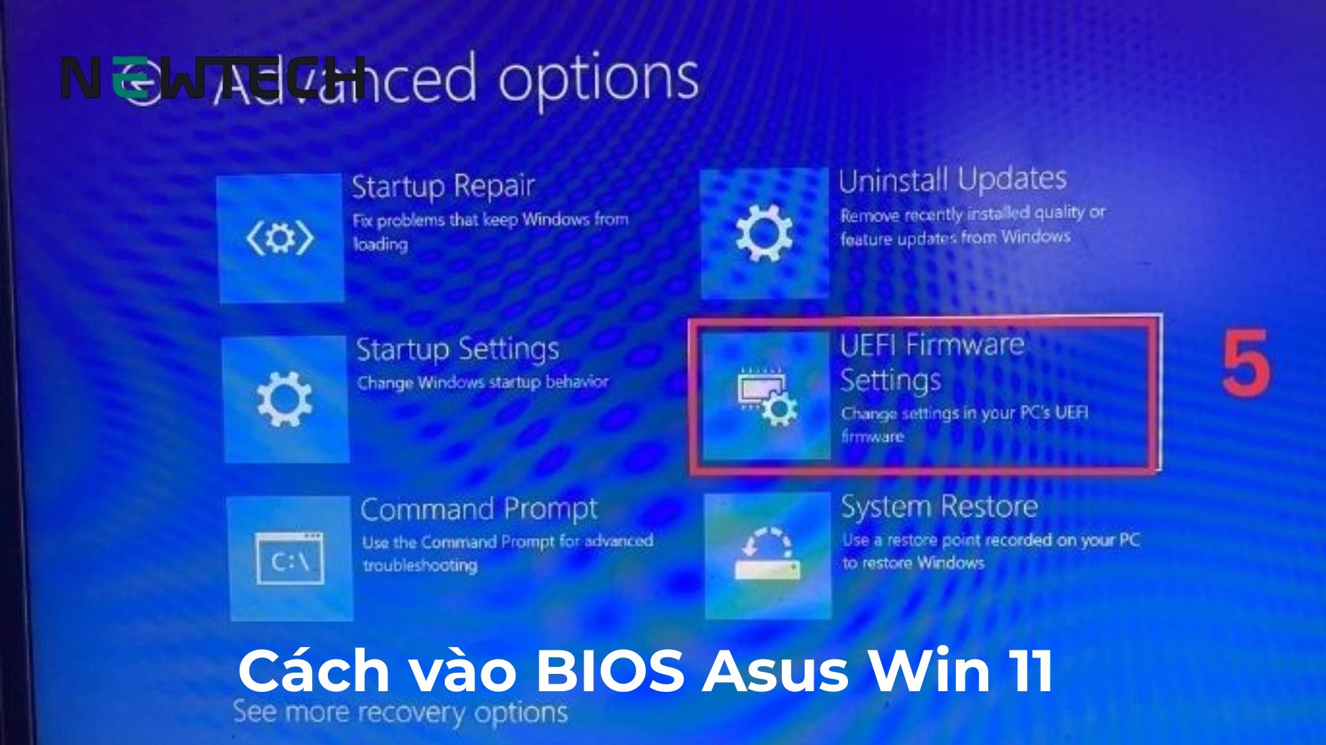 Cách vào BIOS Asus Win 11