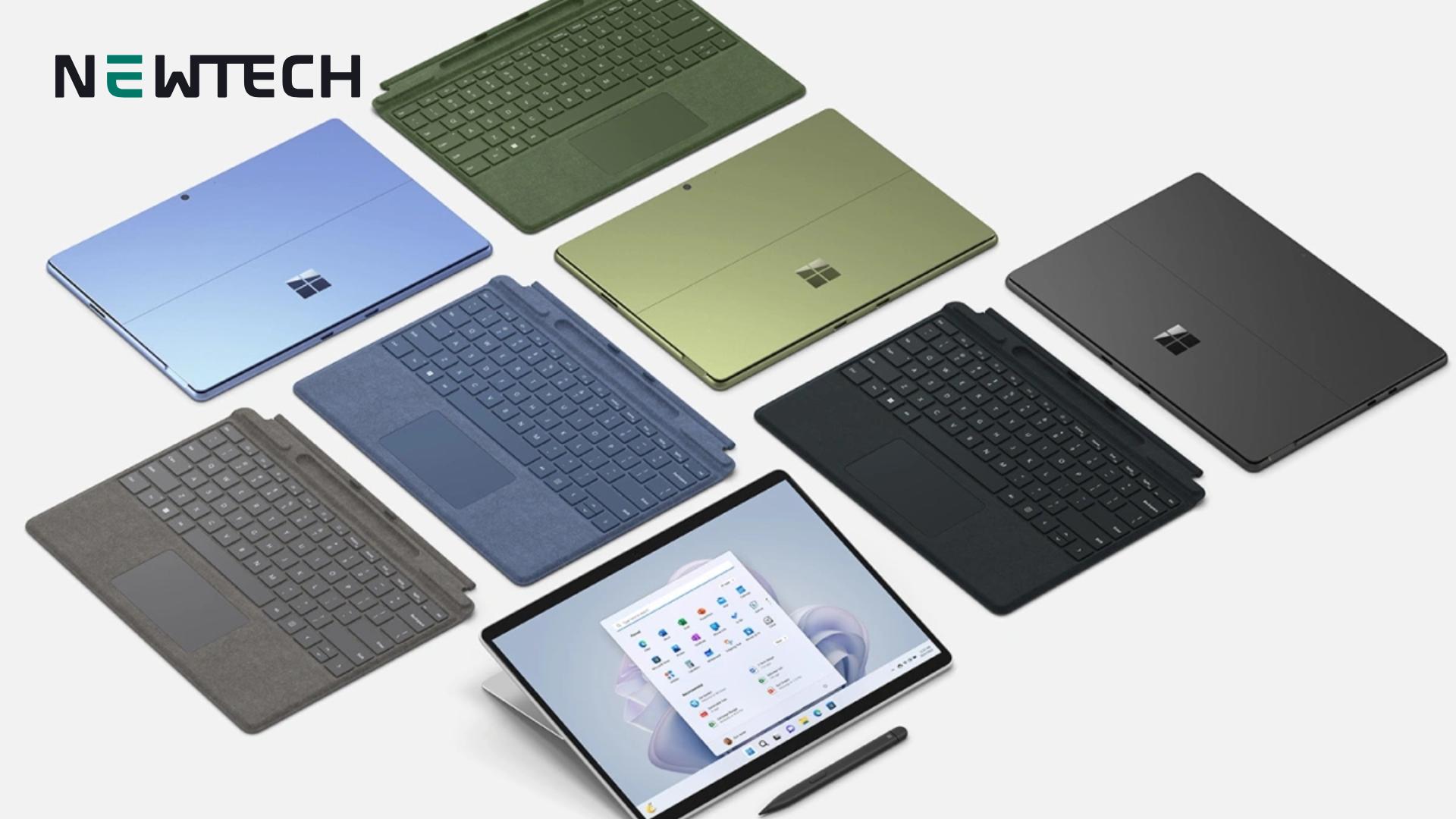 4 màu sắc tùy chọn của Surface Pro 10