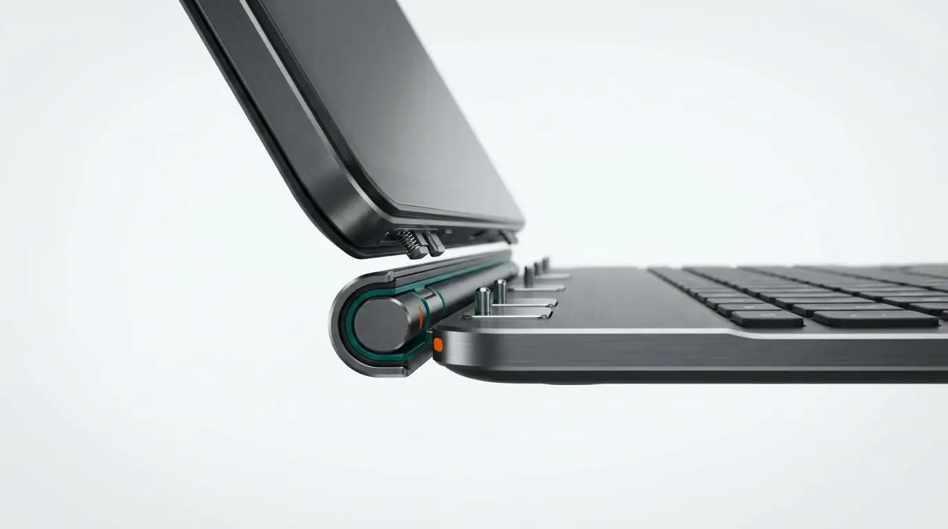 Thao tác gắn khớp nối nam châm của bàn phím surface vào máy
