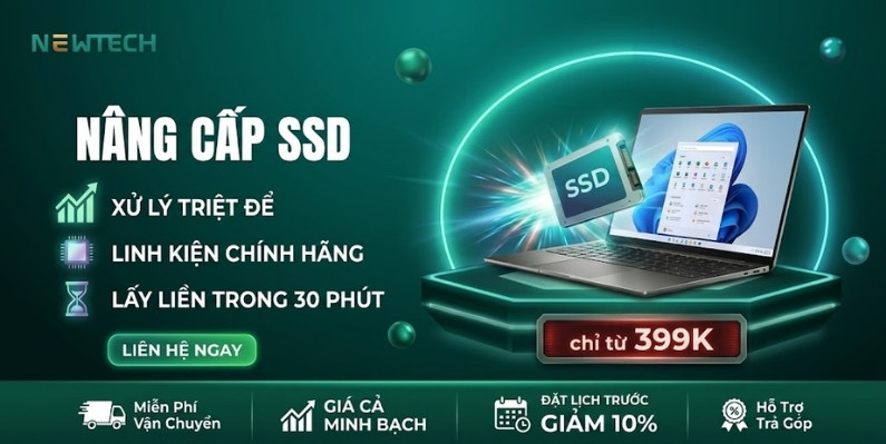 Dịch vụ nâng cấp laptop tai NewTechShop