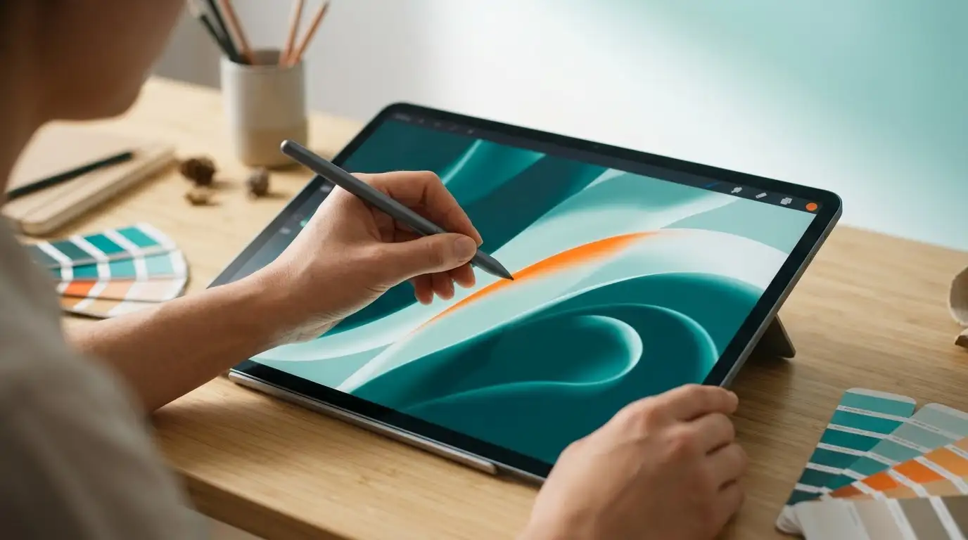 Sử dụng bút cảm ứng trên màn hình máy tính surface phục vụ đồ họa ghi chú