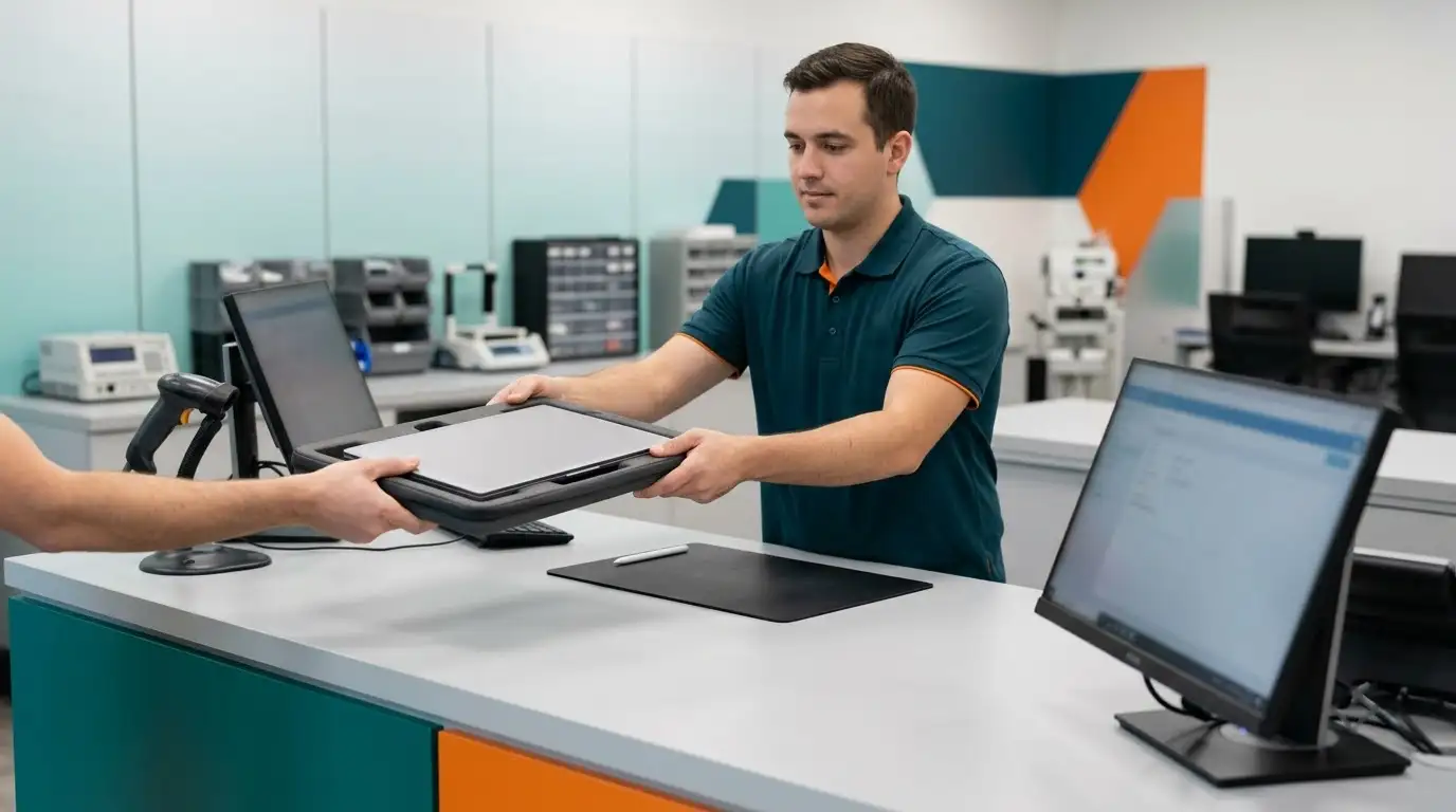 Quy trình tiếp nhận và kiểm tra máy laptop HP trước khi sửa