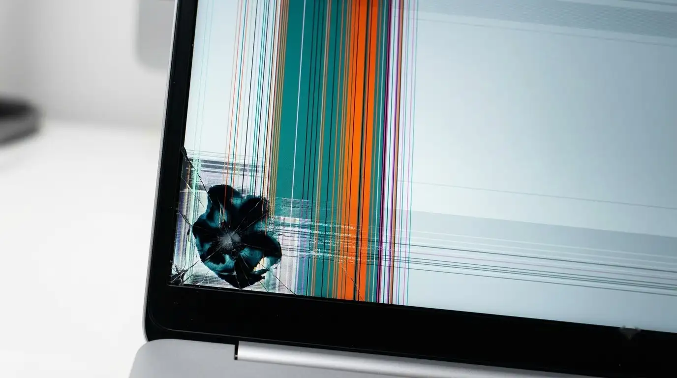 Các lỗi hư hỏng cần thay màn hình laptop dell như sọc chỉ và chảy mực