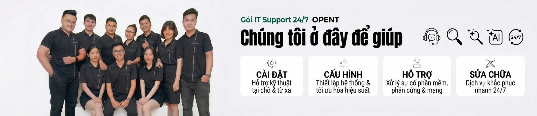 Team IT SUPPORT 24/7 tại newtech / open it