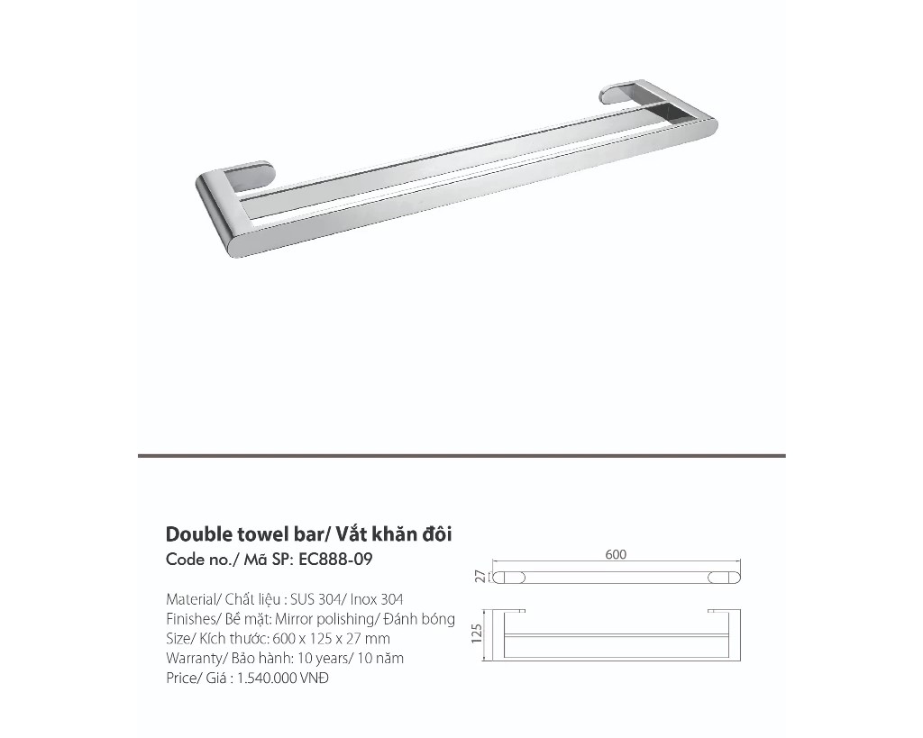 Vắt khăn đôi EcoBath EC-888-09