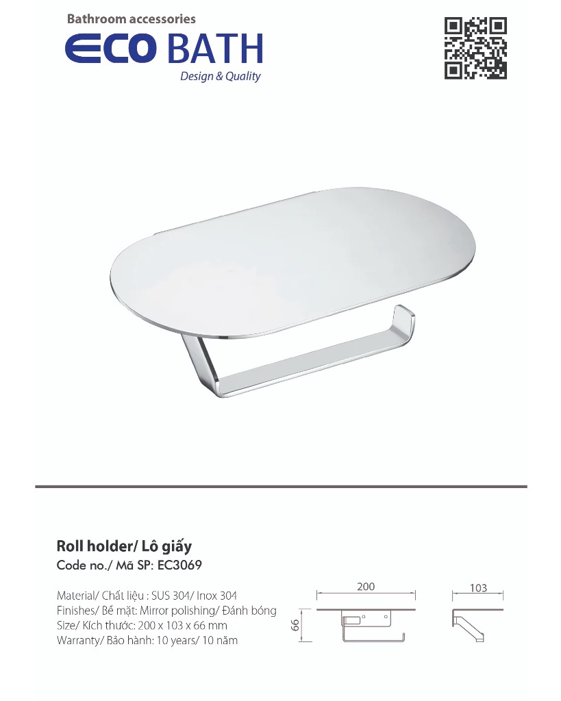 Lô giấy vệ sinh EcoBath EC3069