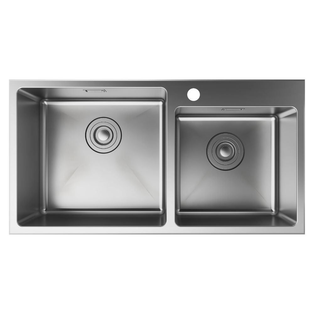 Chậu rửa chén Hansgrohe 43355807 2 hố thép không gỉ S43