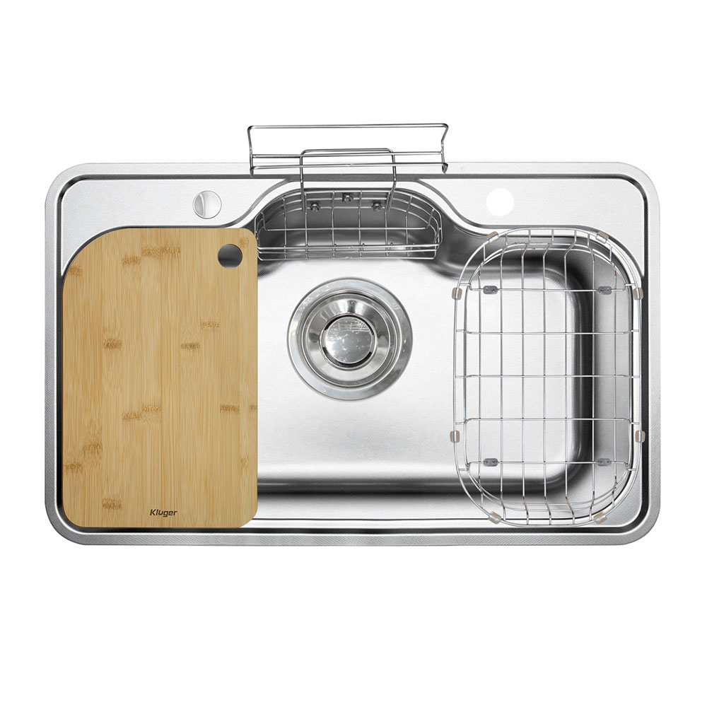 Chậu rửa chén Posco 304 Linen dập nổi Kluger KT8050FS – S80 Plus