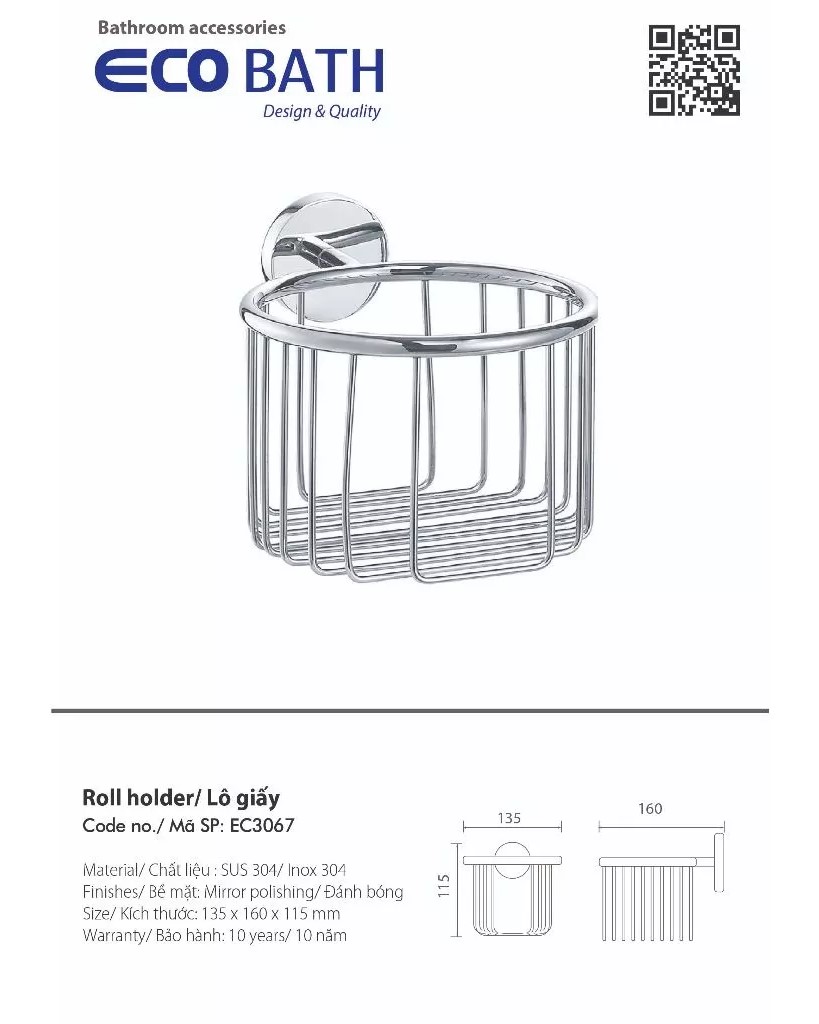 Lô giấy vệ sinh EcoBath EC3067