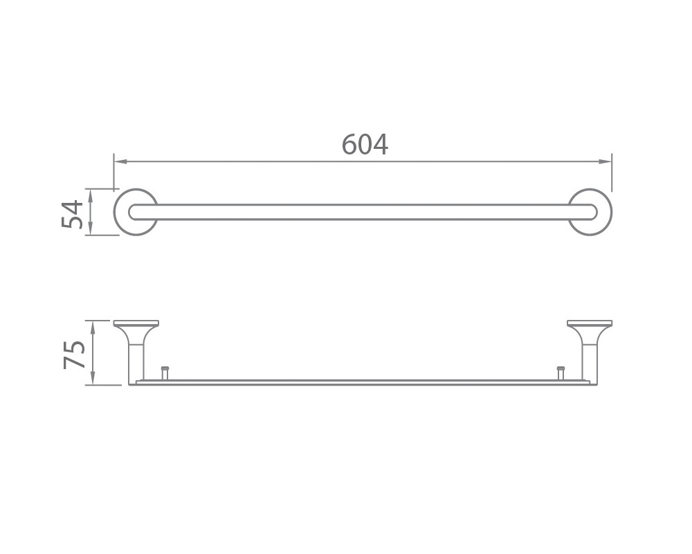Vắt khăn đơn EcoBath EC218-08BG vàng chải