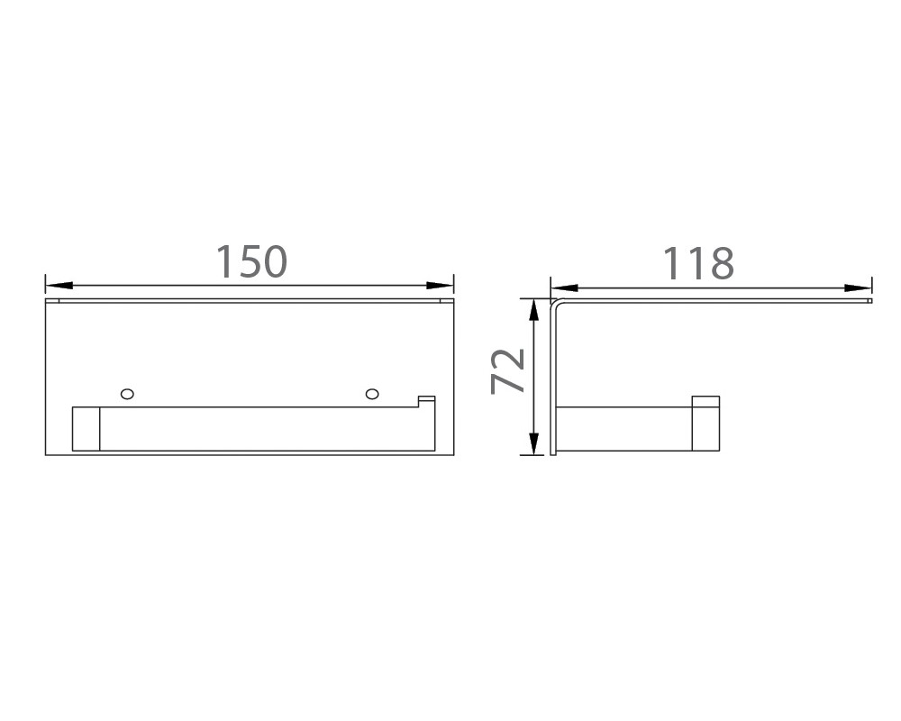 Lô giấy vệ sinh EcoBath EC3068BU màu ghi xám