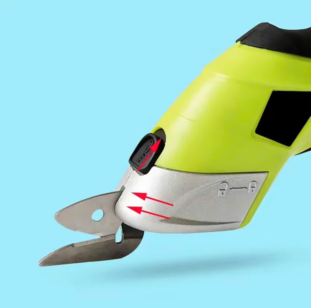 Kéo điện mini cầm tay , Kéo cắt vải dùng Pin sạc Corps