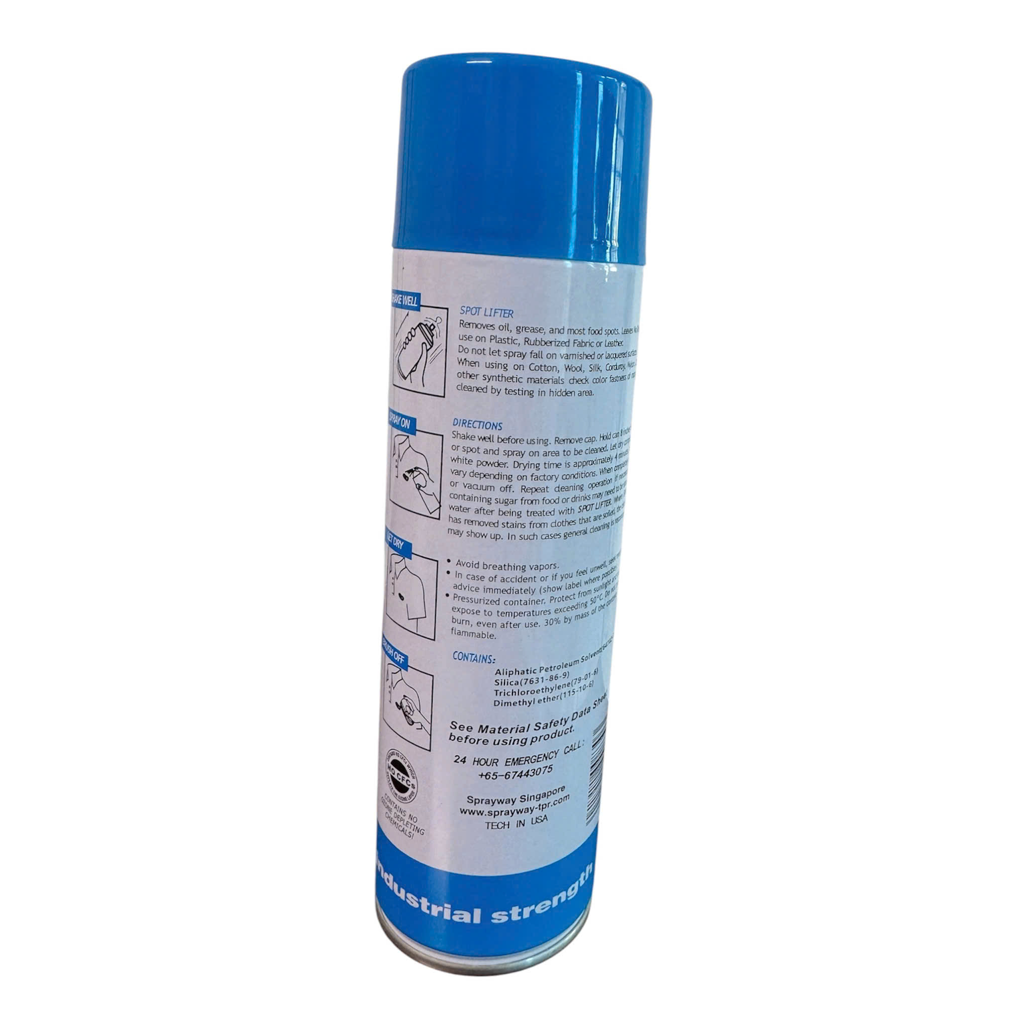 Tẩy dầu mỡ trên vải Sparayway 830 Singapo