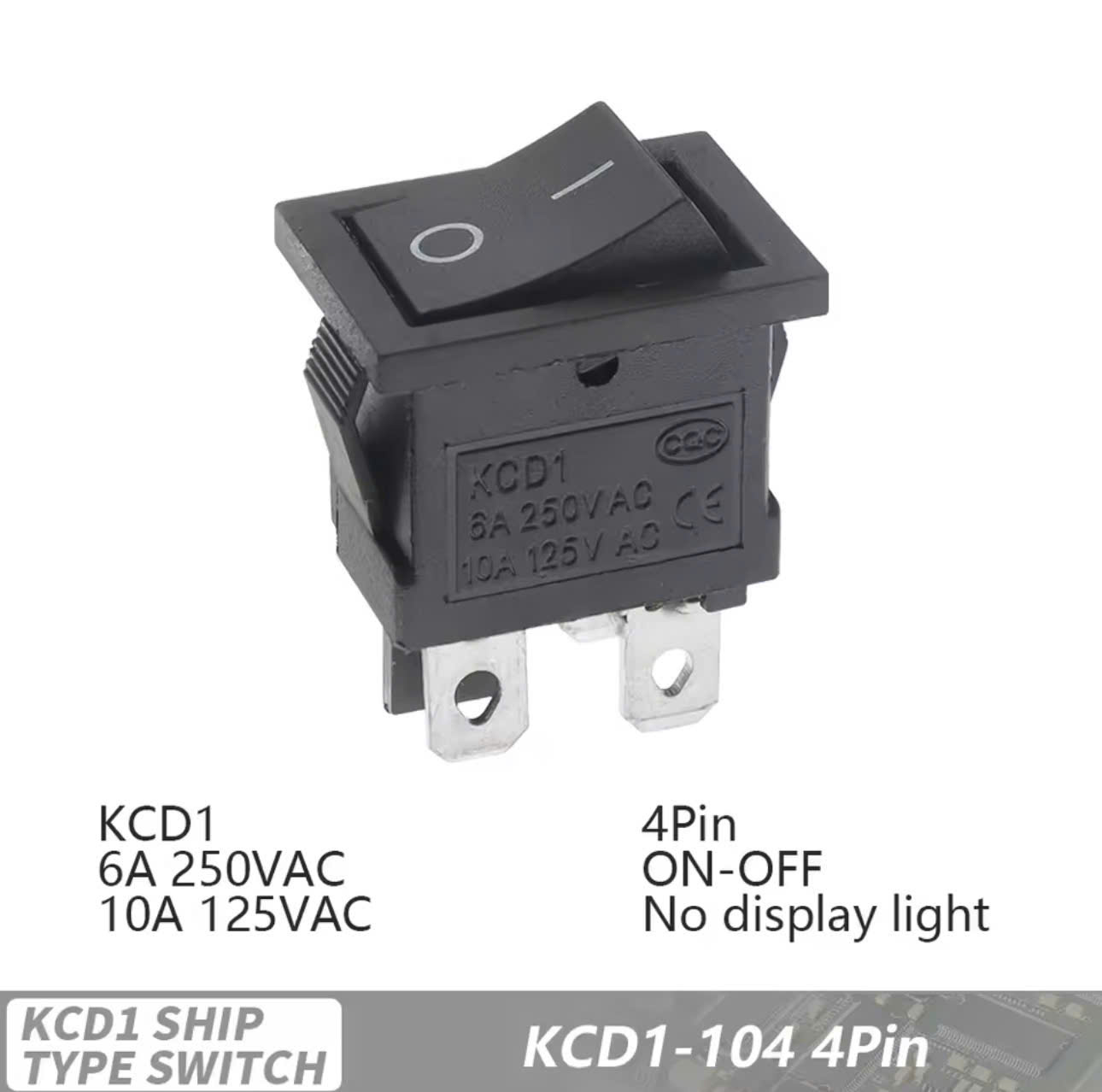 Công tắc KCD4 màu đen 16A/20A