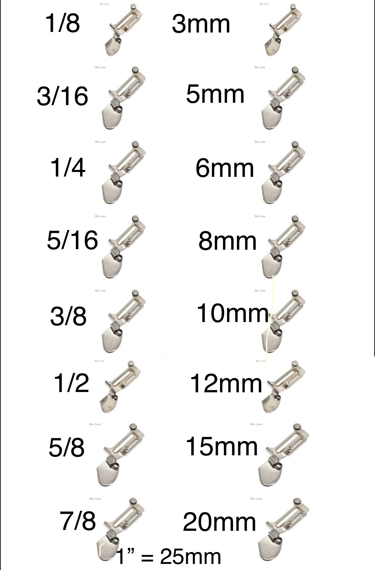 Cữ cuốn gấu 203, Cữ cuốn lai 1 kim