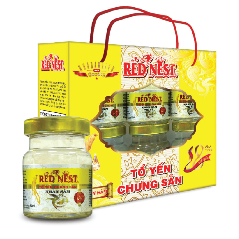 Nước Yến Sào Premium Nhân Sâm - Xách 6