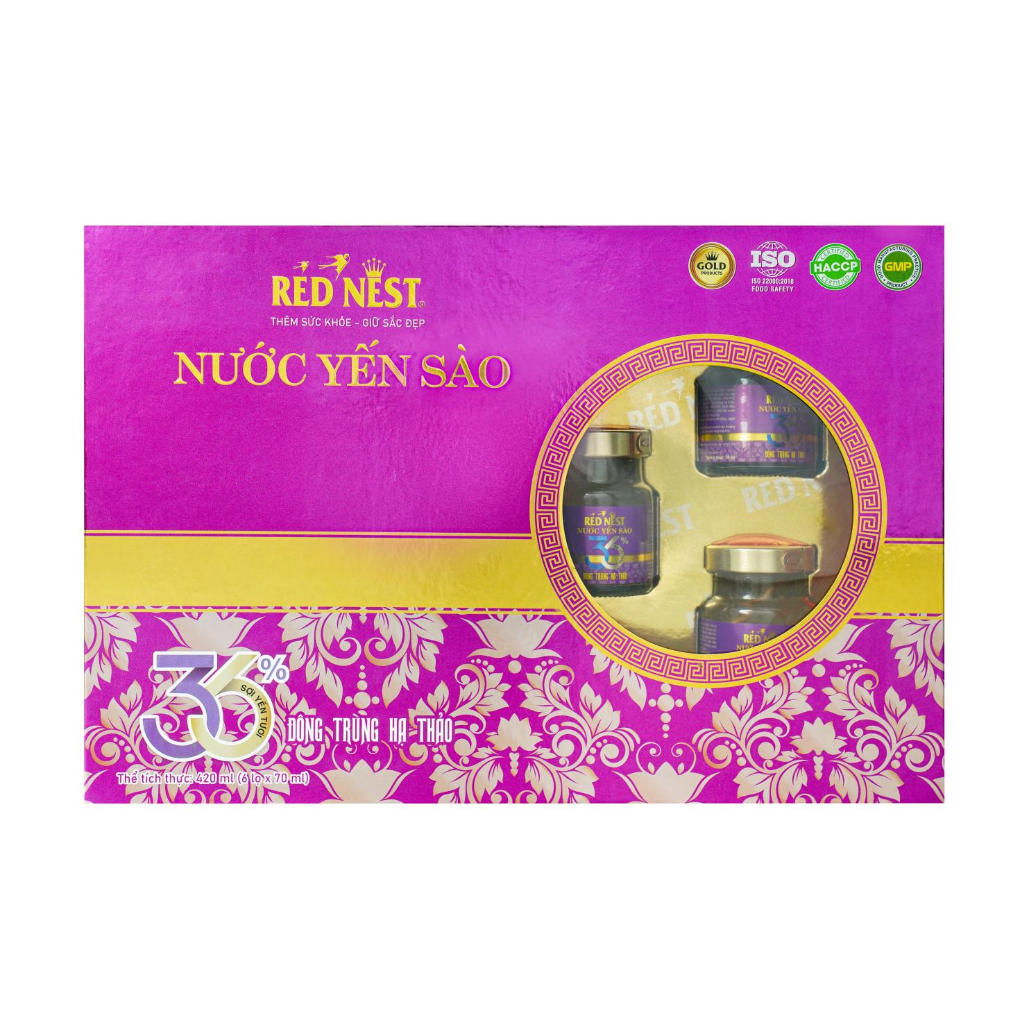 Nước Yến Sào Red Nest Gold Đông Trùng Hạ Thảo