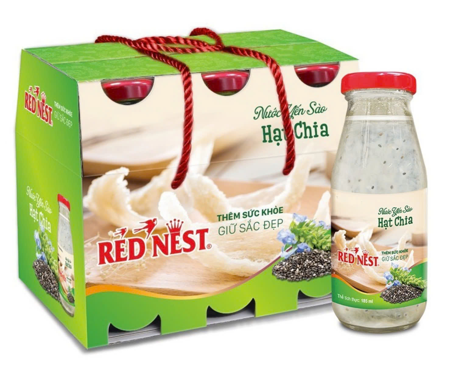 NƯỚC YẾN SÀO RED NEST HẠT CHIA 185ml