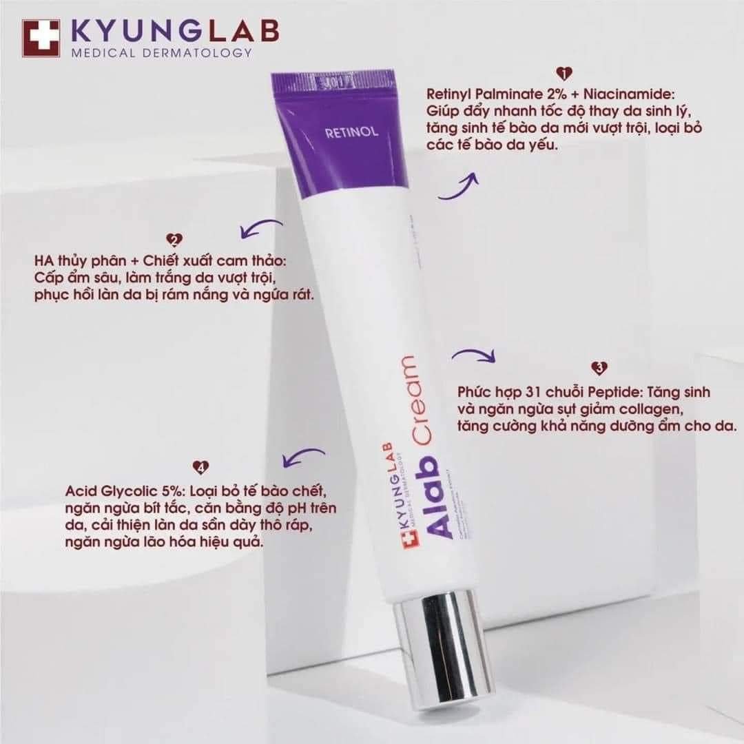 Kyunglab Alab Cream Kem Dưỡng Retinol 2.0 30Ml - Trắng Tím (Cty)