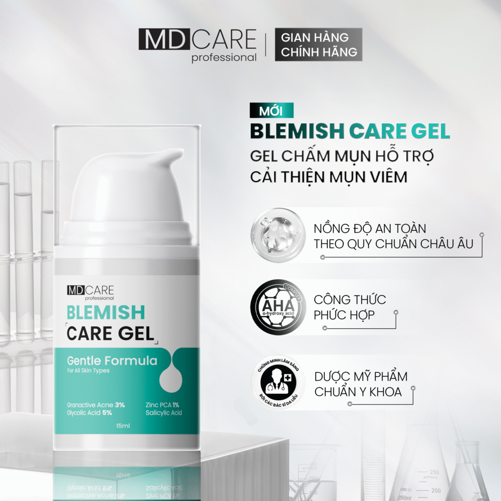 Md Care Blemish Care Gel Chấm Mụn 15Ml - Xanh Ngọc (Cty)