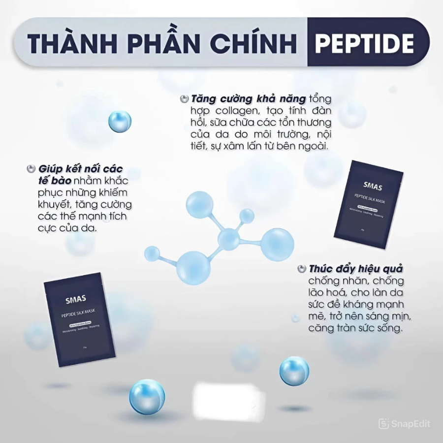 Smas Mặt Nạ Smas Peptide Silk Mask (Cty) - MIẾNG LẺ