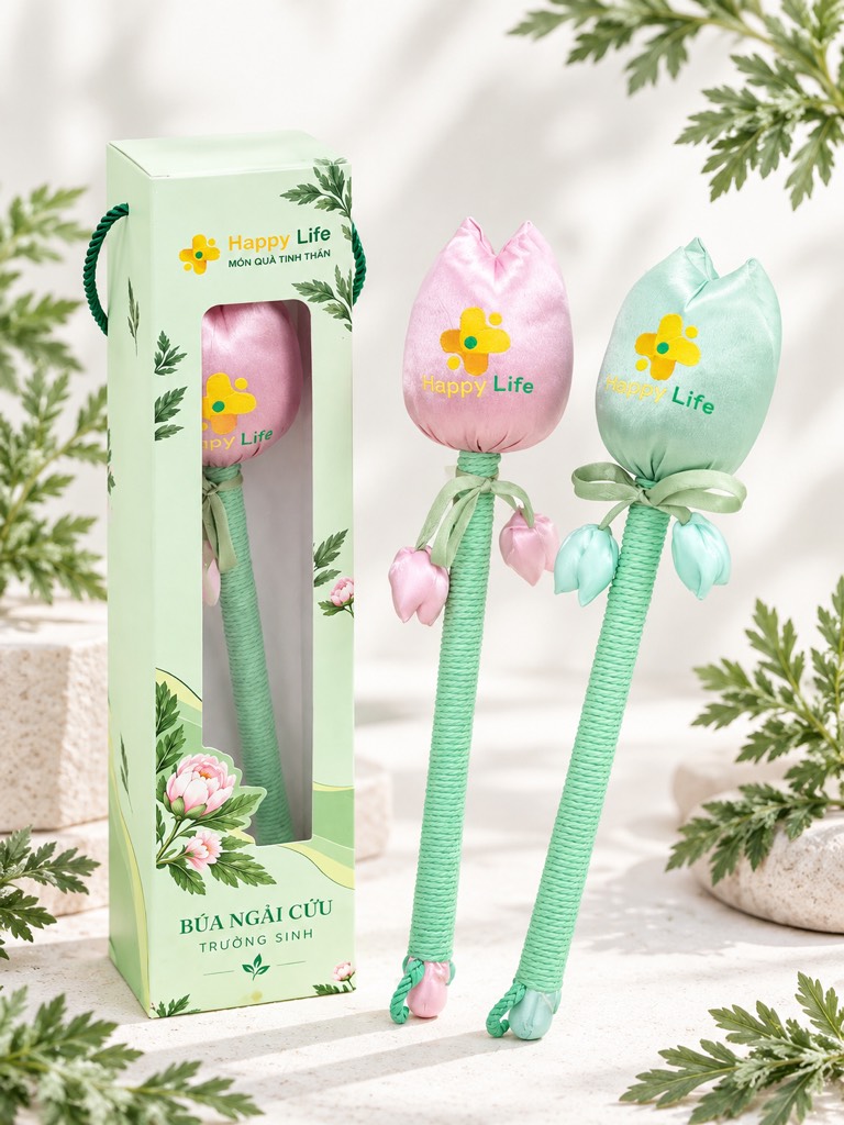 Happy Life Búa Đấm Lưng Ngải Cứu - Xanh (CTY)