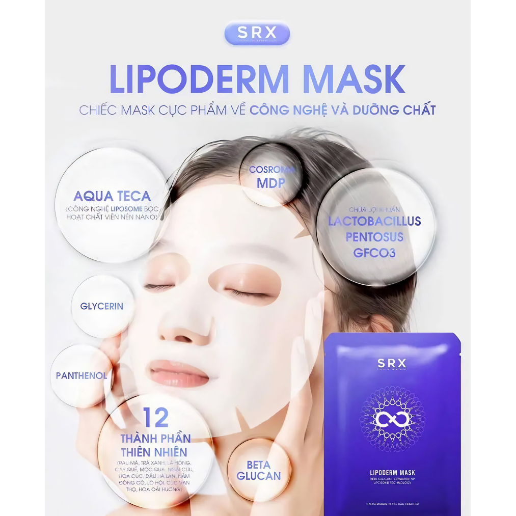 Mặt Nạ Dưỡng Da Chuyên Sâu Srx Lipoderm Mask - Miếng lẻ