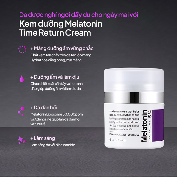 Maxclinic Kem Dưỡng Melatonin Maxclinic 5% 50G (Cty)