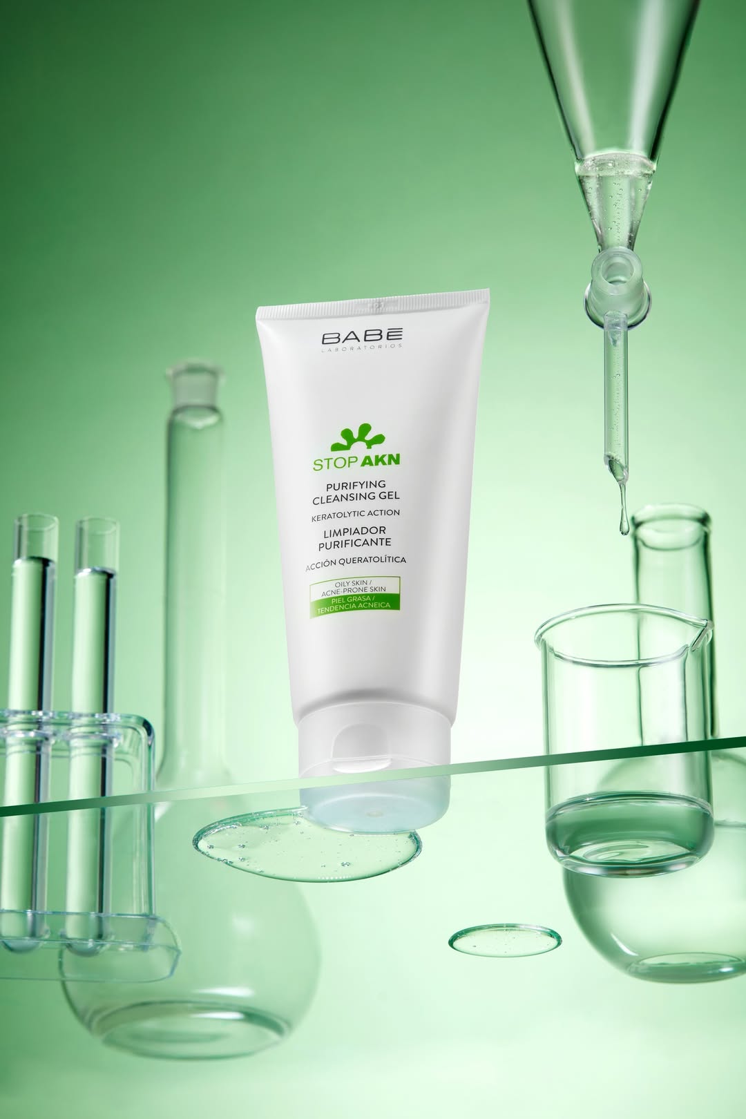 Babe Srm Stop Akn Purifying Cleansing Gel Da Dầu Mụn 200Ml (Cty)