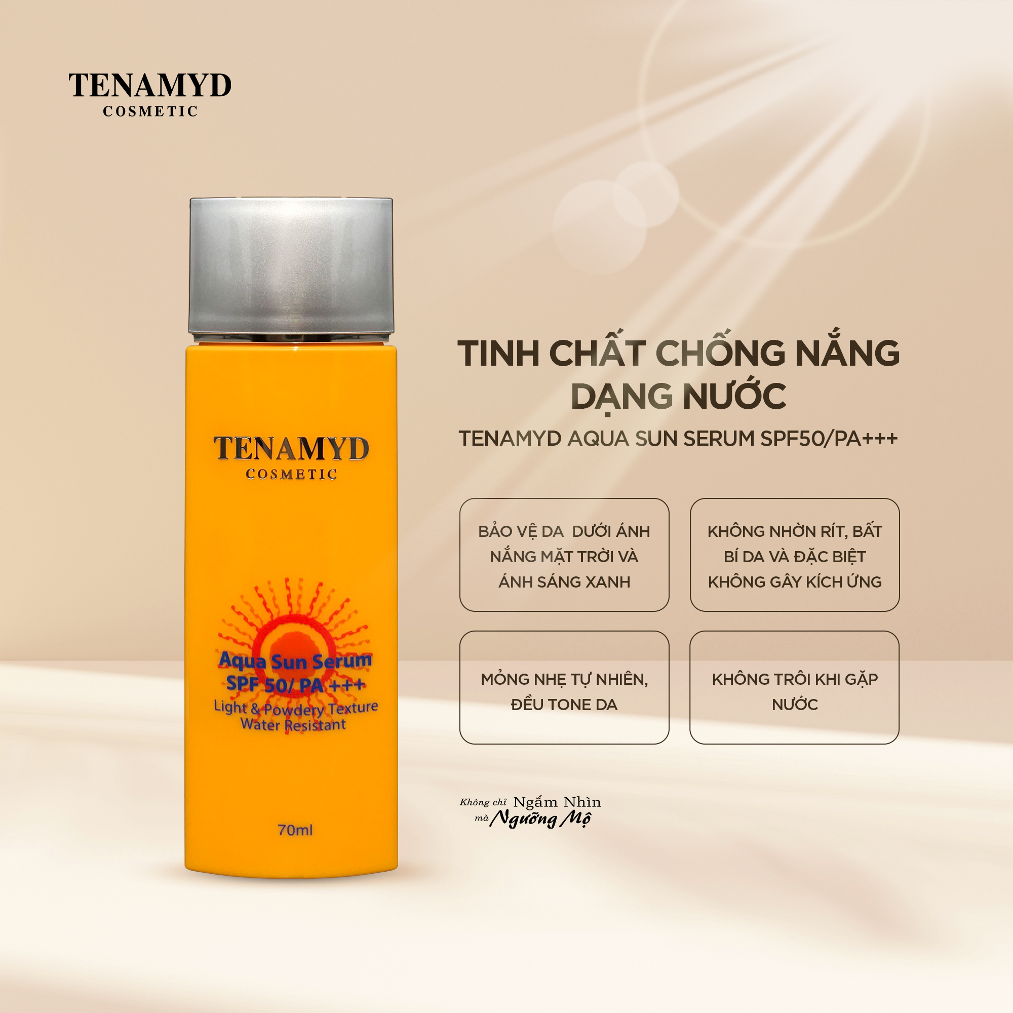 Tenamyd Aqua Sun Serum Tinh Chất Chống Nắng Spf 50/Pa+++ 70Ml
