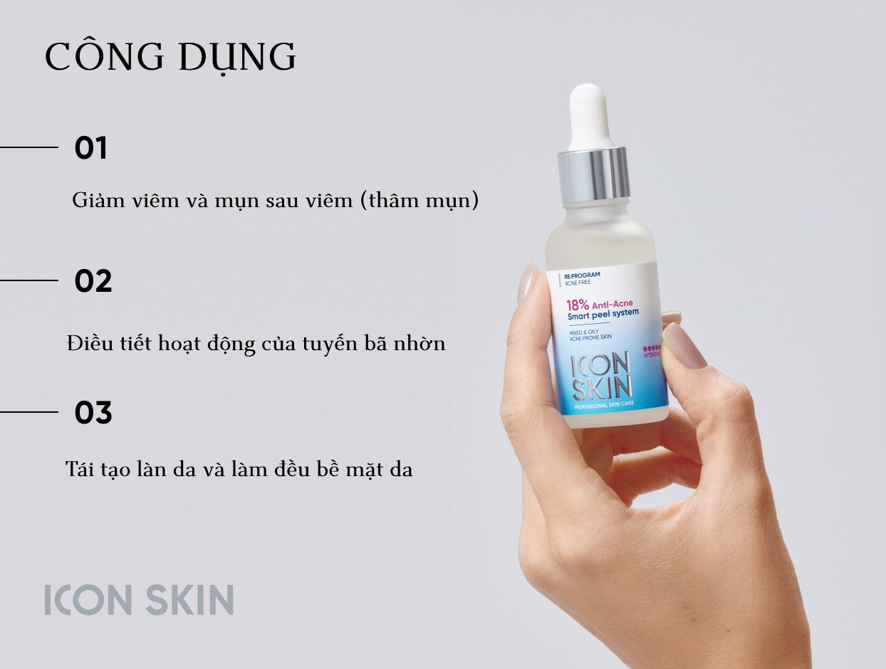 Icon Skin Peel Da Anti-Acne Smart Peel System 18% 30Ml (Cty)