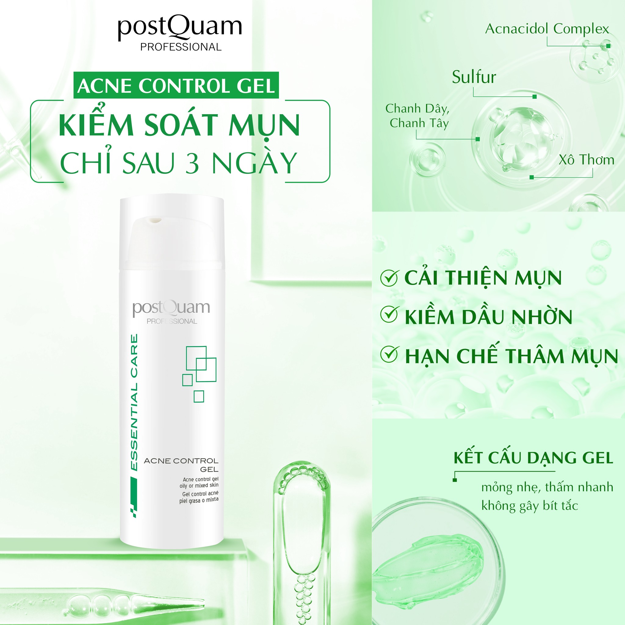 Postquam (Q12) Acne Control Gel Mụn 50Ml (Cty)