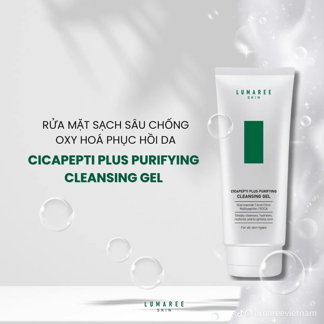 Lumaree Cicapepti Plus Purifying Cleansing Gel Rửa Mặt 50ml (CTY)