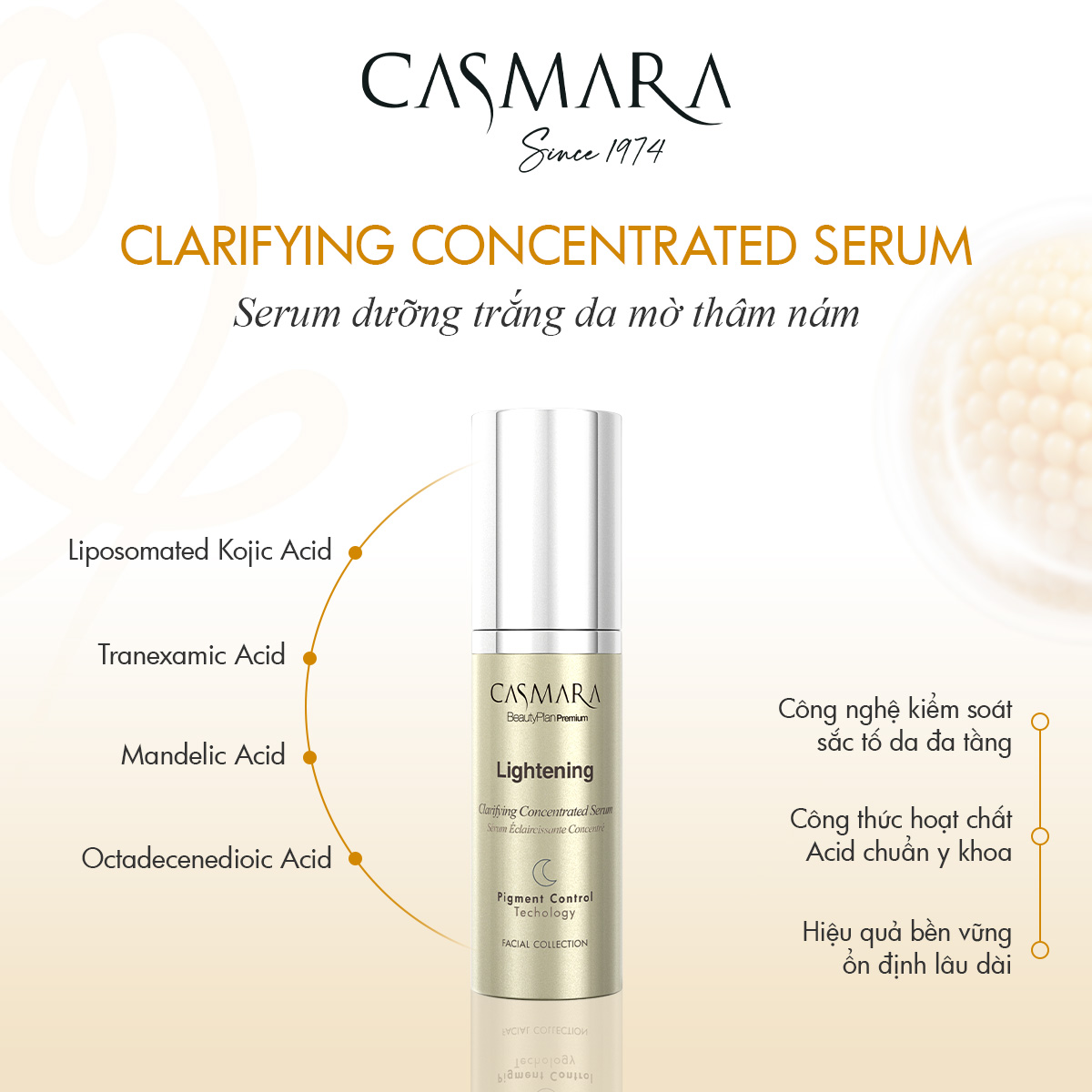 Casmara Lightening Clarifying Concentrated Serum Nám Đêm 30ml (CTY)