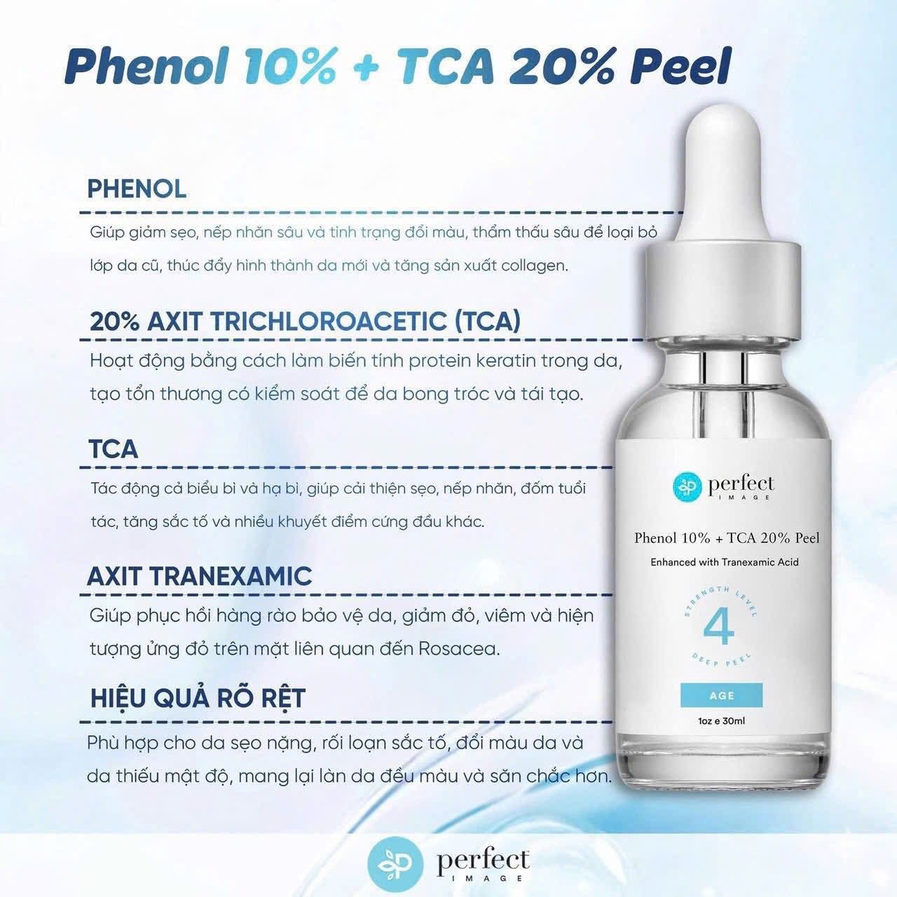 Perfect Image Phenol 10% + TCA 20% Peel 30ml (CTY) (KÈM ỐNG HÚT)