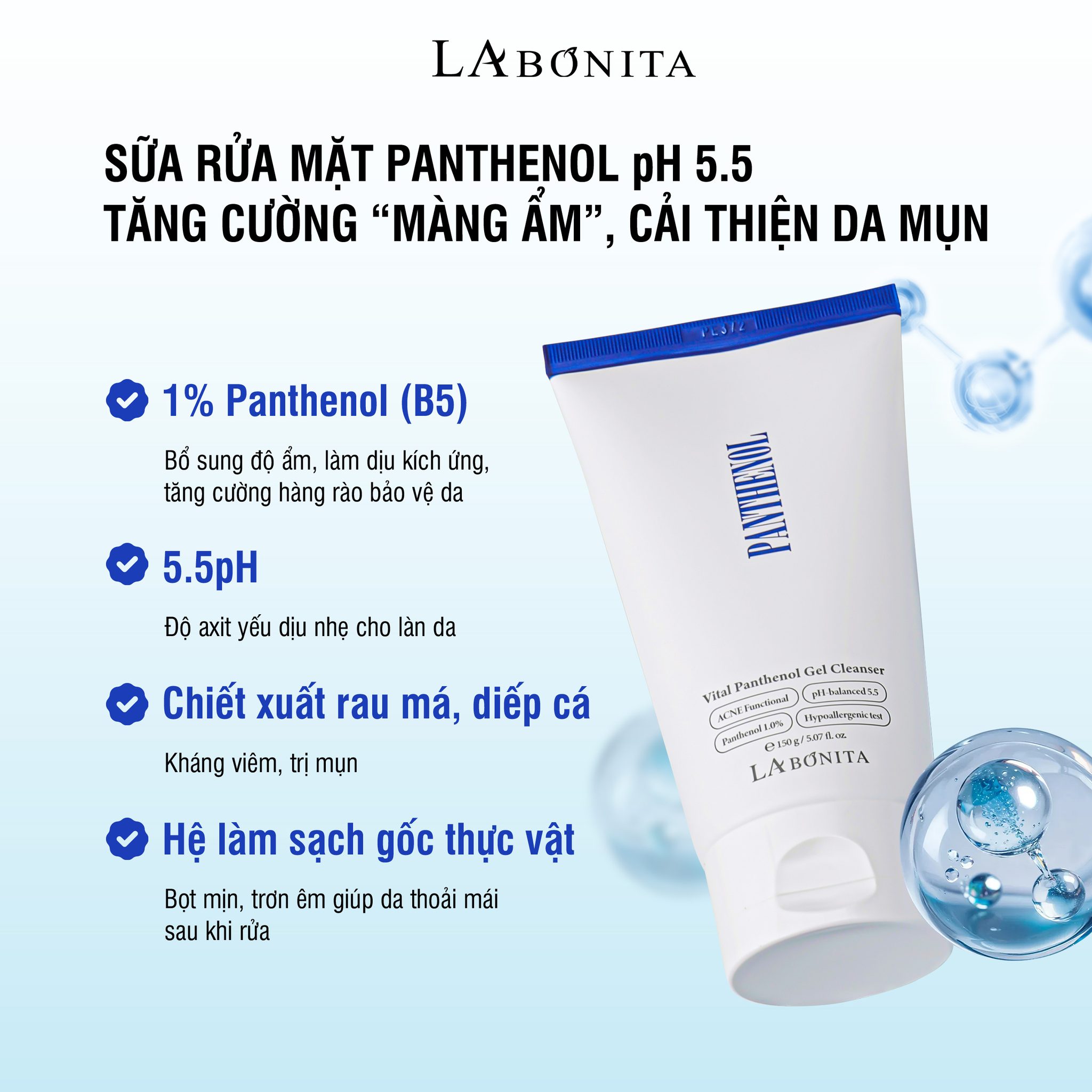 Labonita Vital Panthenol Gel Cleanser SRM B5 50Ml (Cty)
