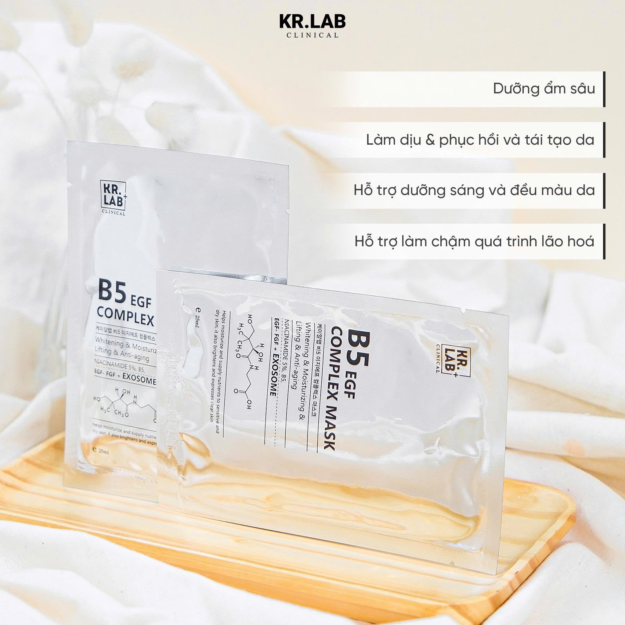 Krlab Mặt Nạ Phục Hồi Kr.Lab+ B5 Egf Complex-Màu Bạc (Cty)