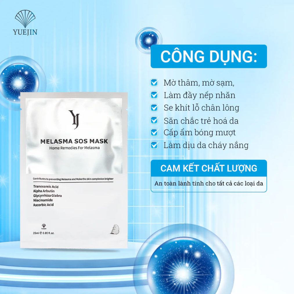 Yuejin Mặt Nạ Melasma Sos Làm Trắng, Cấp Ẩm (Cty)