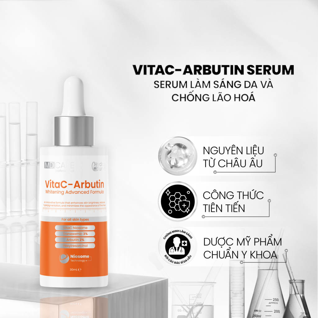 Md Care Serum Vitac - Arbutin Prebiotics 30Ml- Màu Cam (Cty)