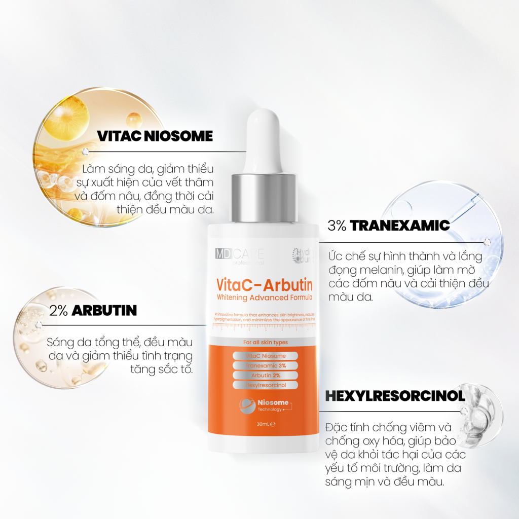 Md Care Serum Vitac - Arbutin Prebiotics 30Ml- Màu Cam (Cty)
