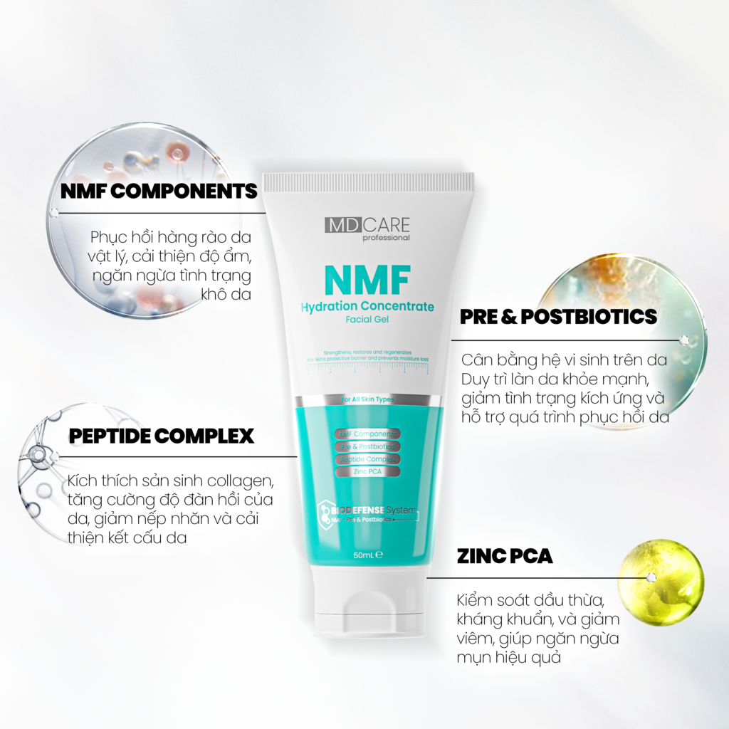 Md Care Gel Nmf Hydration Concentrate Dưỡng Phục Hồi 50Ml - Xanh (Cty)