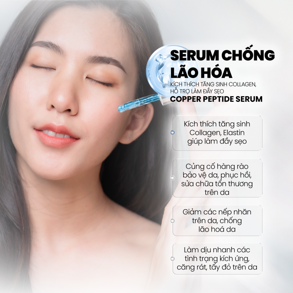Md Care Serum Copper Peptide Dưỡng Ẩm Tăng Sinh Collagen 30Ml (Cty)