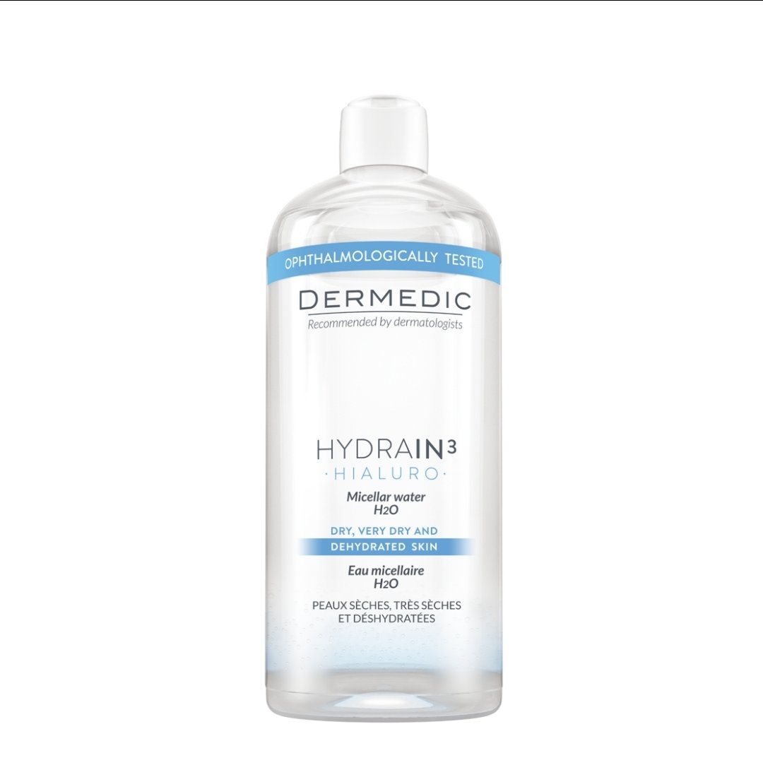 Nước Tẩy Trang Dermedic Hydrain3 Micellar Water H2O 500Ml (CTY) - Xanh