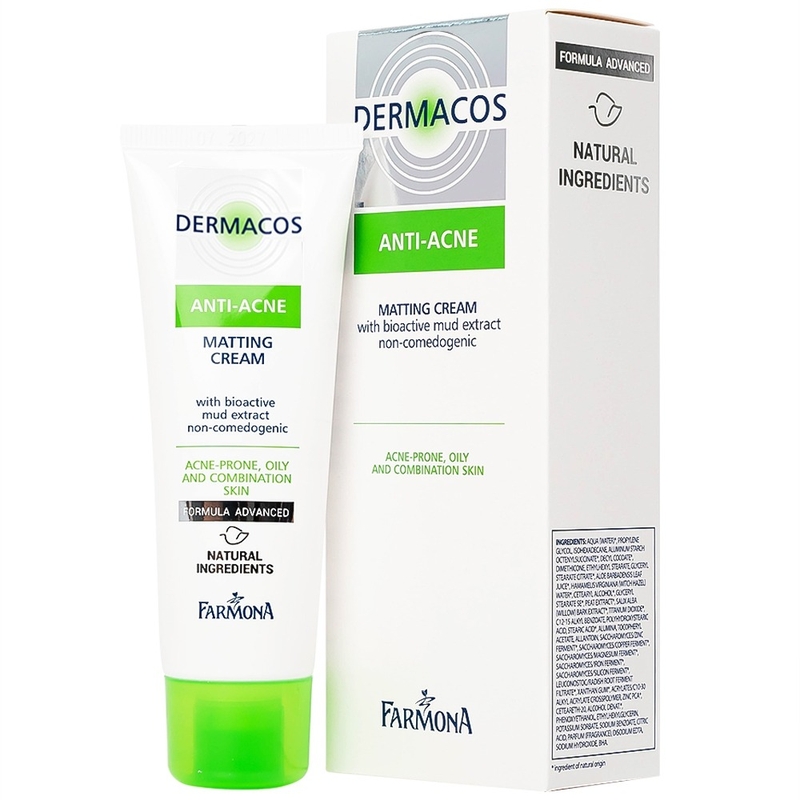 Dermacos Kem Dưỡng Anti-Acne Matting Da Dầu Mụn 50Ml (Cty)