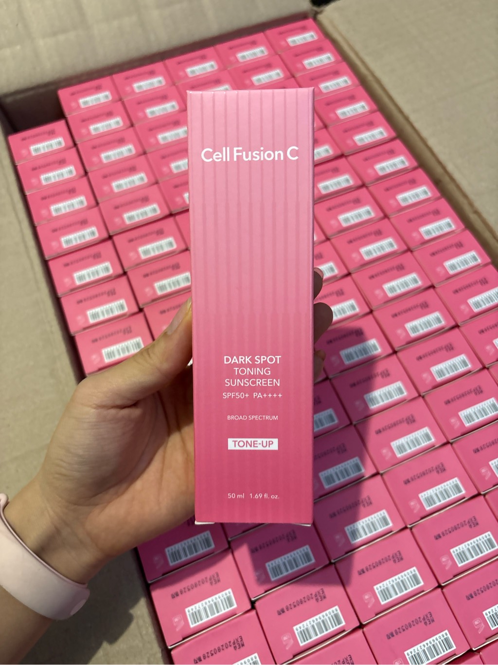 Cell Fusion C Dark Spot Toning Sunceen 50ml (Cty) - màu Hồng