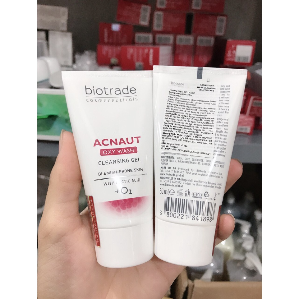 Biotrade Gel Rửa Mặt Acnaut Oxy Wash Cleansing 50Ml (Cty)