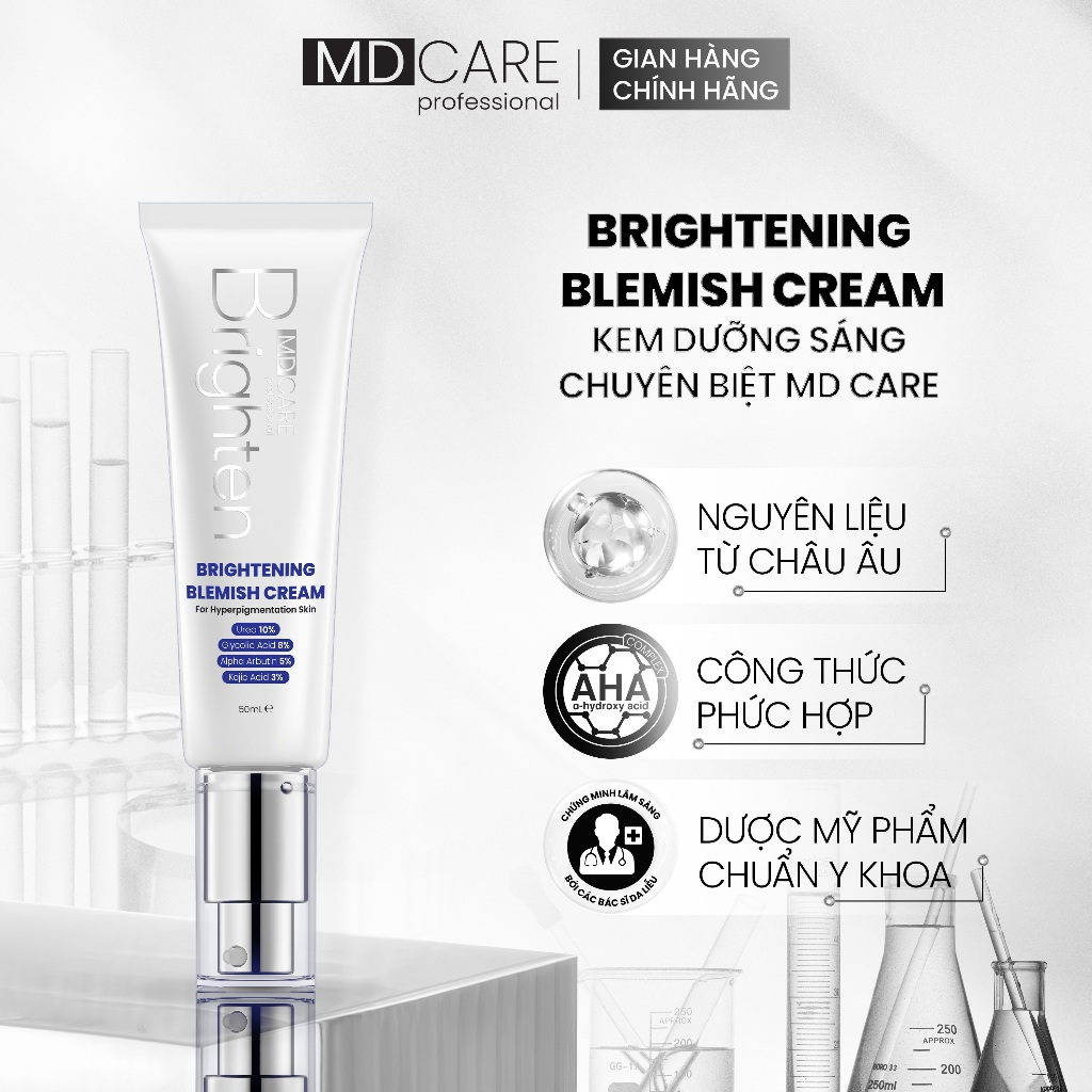 Md Care Kem Dưỡng Sáng Brightening Blemish Cream 50Ml (Cty)