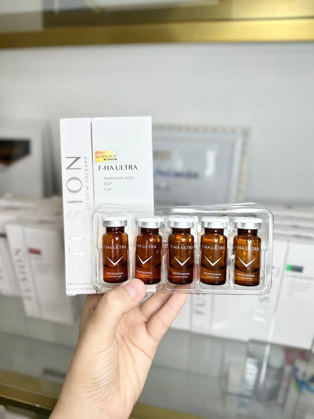 Fusion Meso F-Ha Ultra Căng Bóng, Cấp Ẩm (5X10Ml) Lọ Lẻ