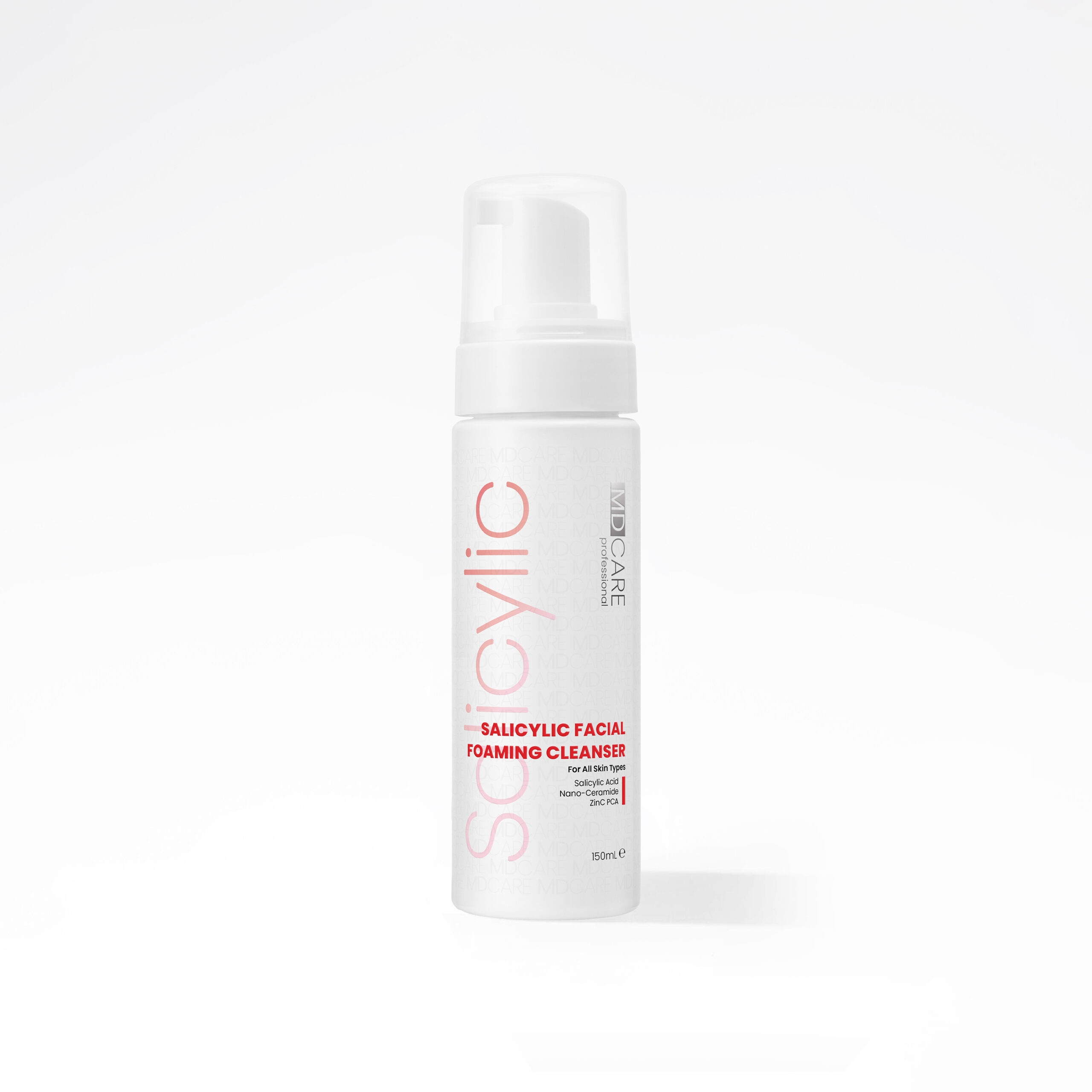 Md Care Srm Salicylic Foaming Kiểm Soát Da Dầu Mụn 150Ml-Trắng Đỏ (Cty)