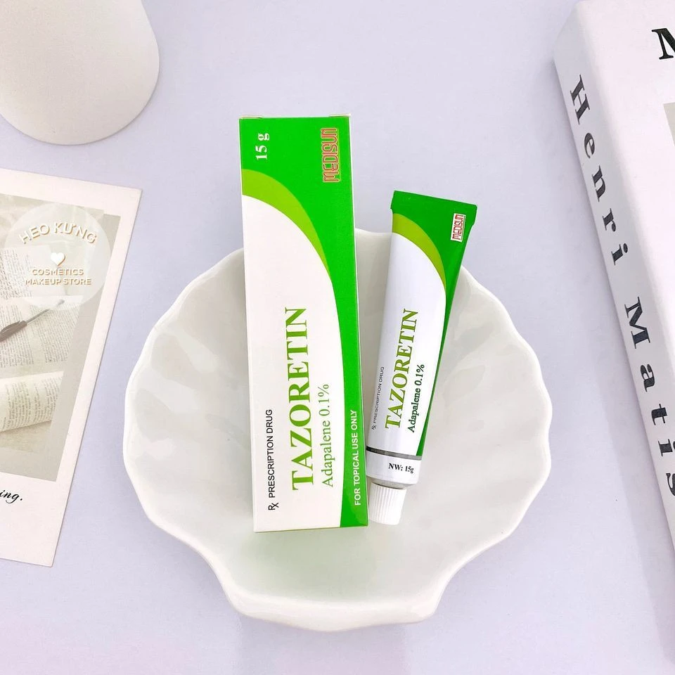 Tazoretin 0.1 Gel Ngừa Mụn Đẹp Da Adapalene 15G